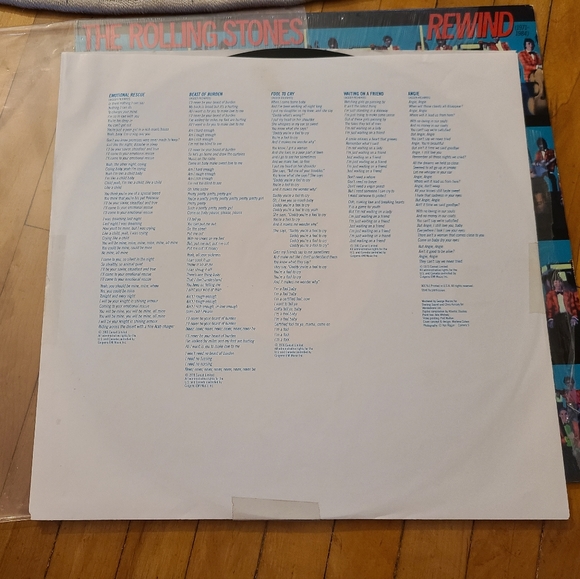 The Rolling Stones Rewind 1971-1984 vintage vinyl record. Black yellow LP FAIR - Picture 6 of 9